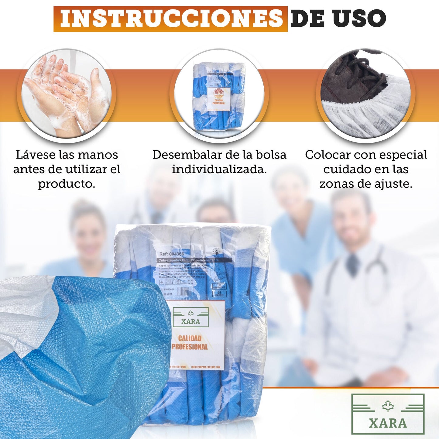 Cubrezapatos de PP+CPE Alta Resistencia - Pack 50