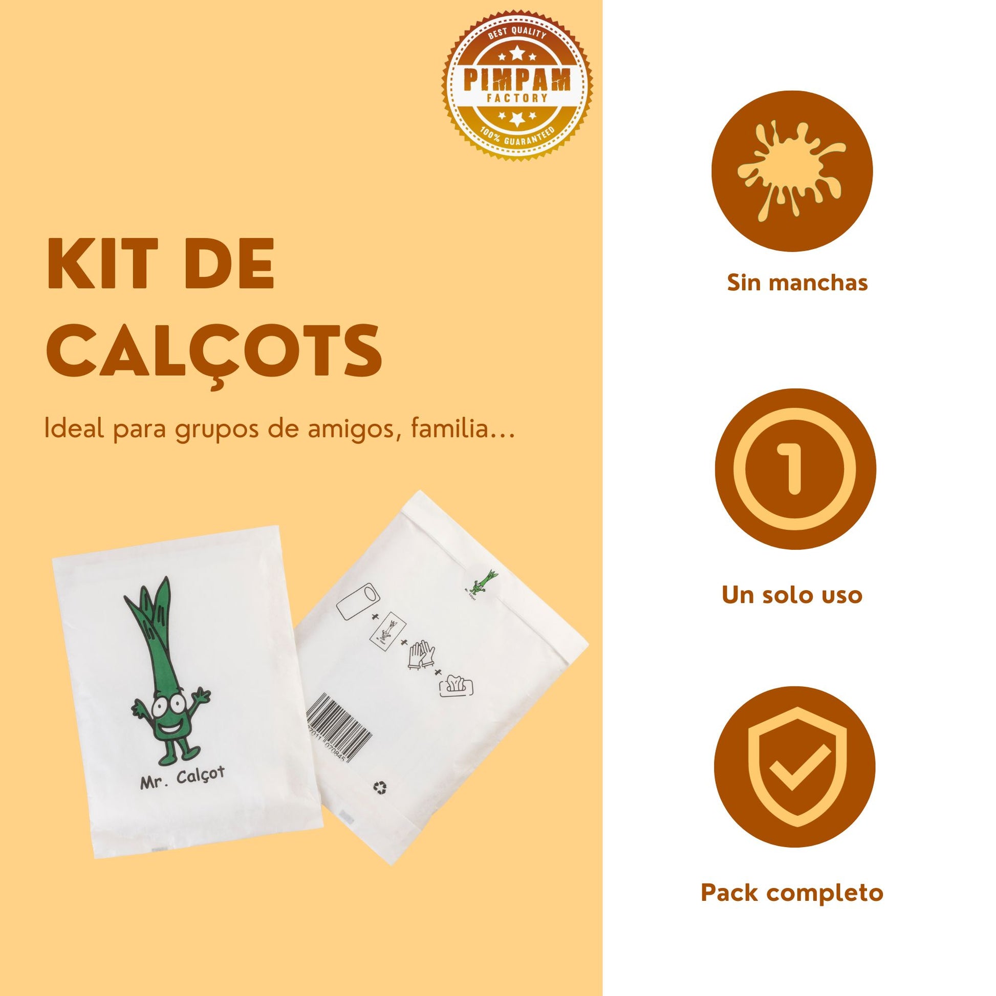 PimPam Factory - Kit Calçots - Babero Desechable Impermeable +