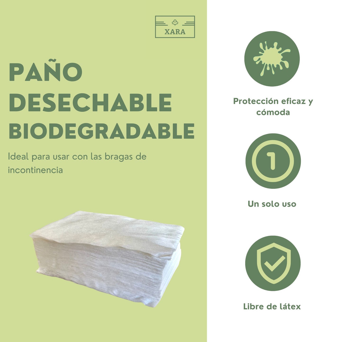 Paños Desechable 50g 25x40cm. Pack 70