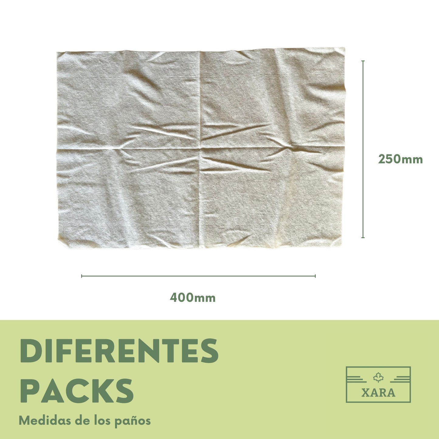 Paños Desechable 50g 25x40cm. Pack 70