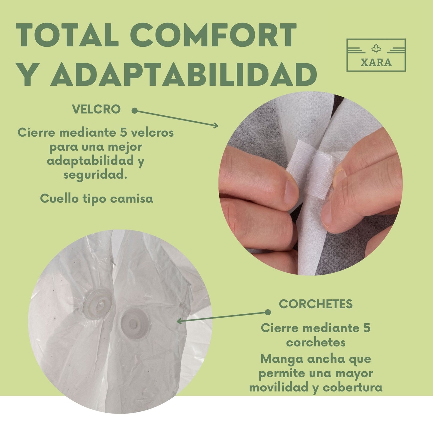 Bata de TNT con Cierre de Velcro - 35 Grs - Pack10